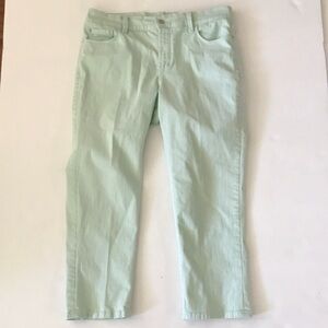 NYDJ Cropped Capri Jean in Mint Green Size 12